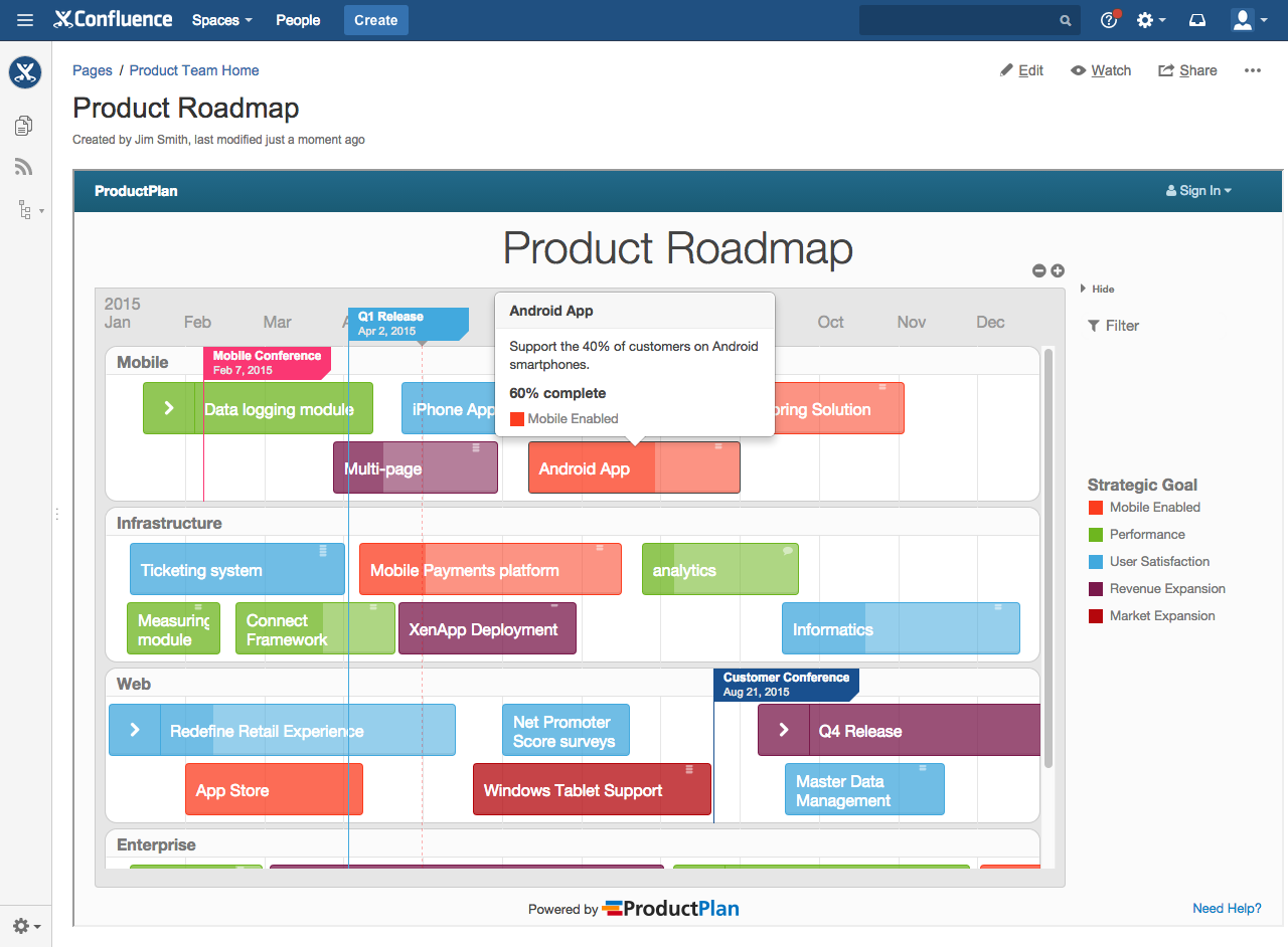 Integrate Your Roadmap into Confluence