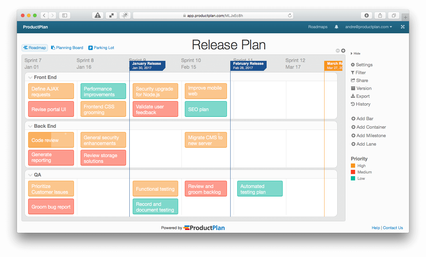 Release Plan Template