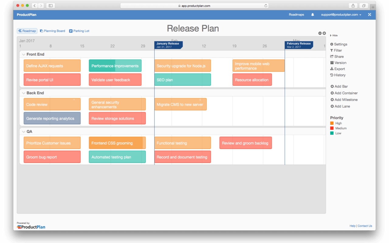 Product Release Plan Template