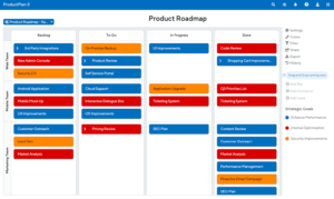 Product Roadmap List View by ProductPlan